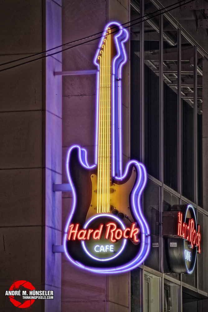 Hard Rock Cafe bei Nacht