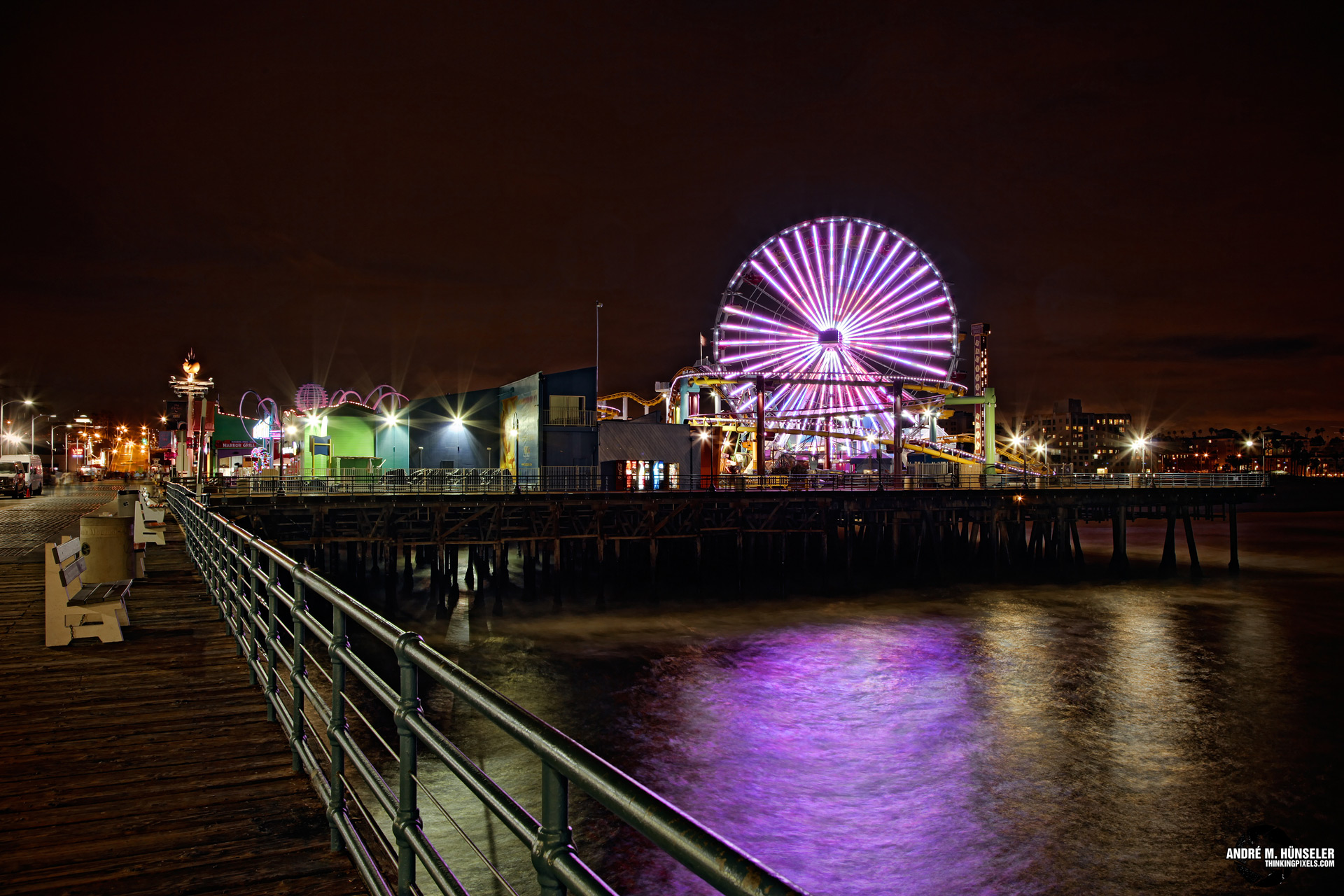 Pacific Park Santa Monica Pier bei Nacht