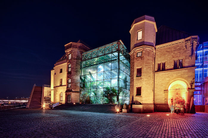 Schokoladenmuseum Köln bei Nacht